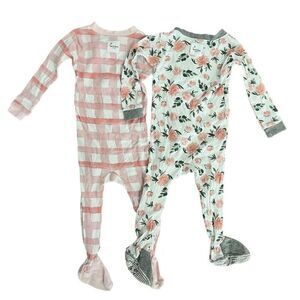 Burt's Bees Baby Girls Baby Zip Footed Sleeper Pajamas Size 18 M Autumn Blooms